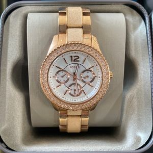 Fossil “Stella” Rose Gold Tone Ladies Watch